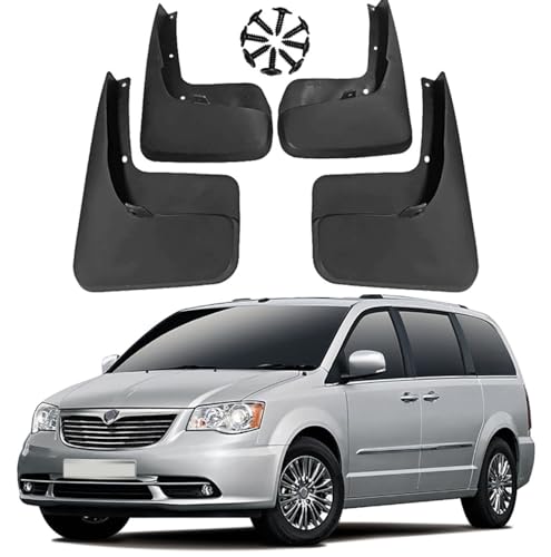 Image of Mud Flaps Mud Guards Fit for 2011-2020 Chrysler Grand Voyaer, Front & Rear Mud Splash Guards Accessories - 4 Pc, Black