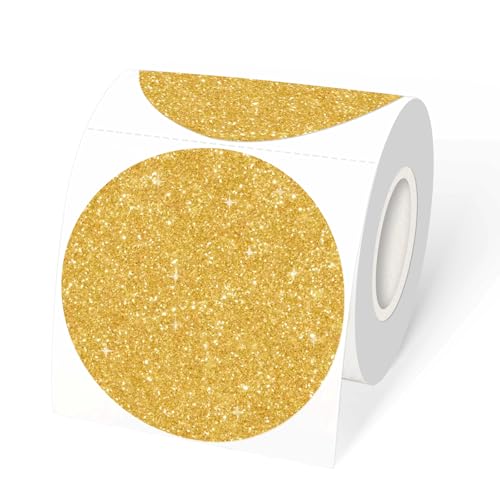 Étiquettes thermiques holographiques 7,6 cm à paillettes pour logo et emballage
