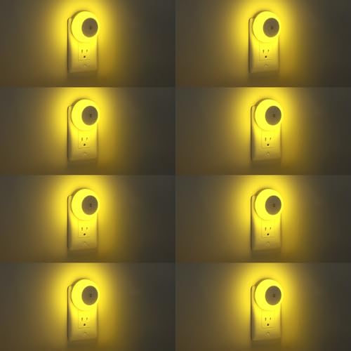 Image of fesnne Night Light, Night Lights Plug into Wall, Dusk to Dawn Sensor, Amber Led Night Light 0.5W, 8 Pack Nightlight for Adults, Bedroom, Bathroom, Hallway, Kitchen