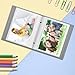 Fintie Photo Album 4x6 Photos - 52 Pockets Small Mini Capacity Premium Vegan Leather Cover, Portable Wallet Albums for Family Wedding Boys Girls, Dreamy Rainbow