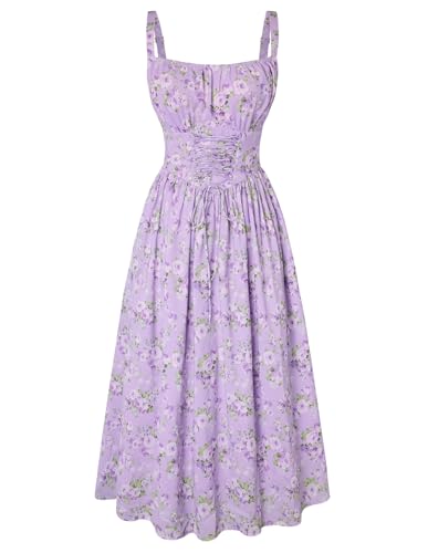 Robe corset victorienne pour femme style d'été fleuri