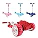 Produktbild streakboard Kinderroller Mini-Scooter, Dreirad mit Verstellbarem Lenker Kinderroller mit PU LED Blinken für Kinder 3-10 Jahren, bis 50kg Belastbar (Rot)