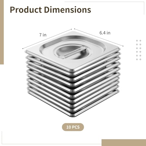 Tapas de acero inoxidable con asa para proteger y conservar alimentos en buffets 3