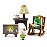 Rinelavie 5pcs Miniature Frog Figurines Statue Adorable Frog Collectibles Funny Frogs Sculpture for Shelf, Desk Decoration Small Frogs Statues Gifts Ornaments(Color:Green)