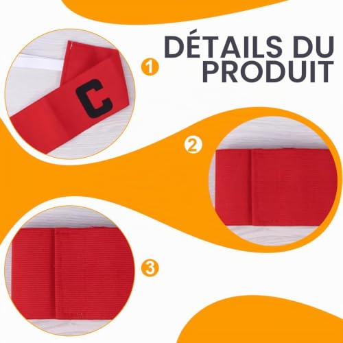 SGERUFZ 4 Pièces Brassard Capitaine Foot, Brassards de Capitaine de Football avec Taille Réglable, pour Enfants et Adultes, elastiques et réglables – vue 3