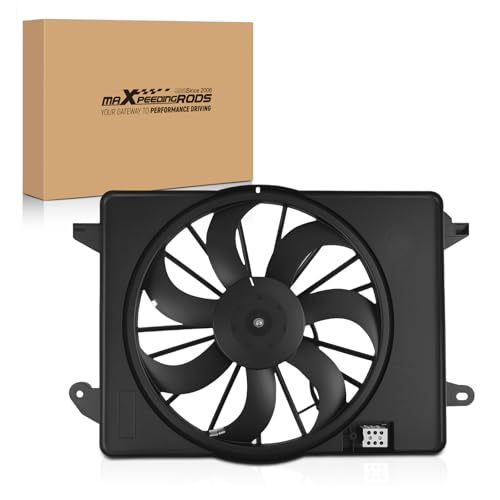 Image of maXpeedingrods Engine Radiator Cooling Fan Assembly for Chrysler 300 2009-2021 for Dodge Challenger Coupe 2009-2021 for Dodge Charger Sedan 2009-2021 CH3115169