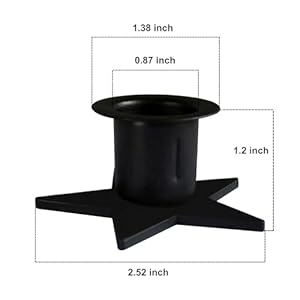 Cvhomedecoprimitiveirontapercandleholdersvintageblackcandlestickholdersforhalloweenchristmasdiningroomhomedecorsetof2starbase Urban Country Home Decor Cvhomedeco primitive iron taper candle holders vintage black candlestick holders for halloween christmas dining room home decor set of 2 star base urban country home decor