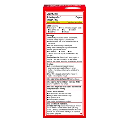 Image of Children's Tylenol Oral Suspension, Acetaminophen, Bubble Gum, 4 fl. oz