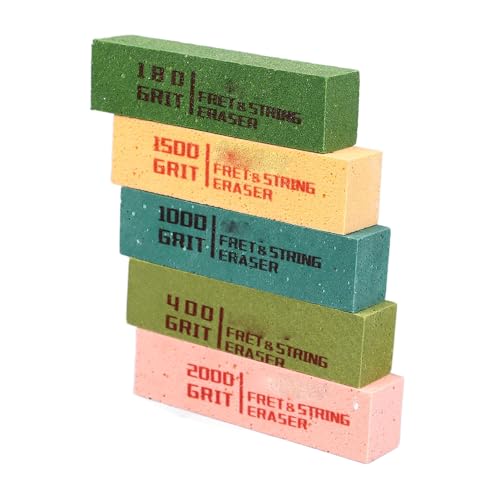 ギターネック消しゴム、本来の輝きを取り戻す 使いやすい 素早い錆除去 音質向上 ギターネック消しゴム 5 個セット