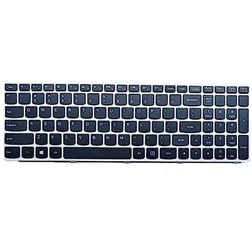 Clavier pour Lenovo Z50-70 et Z70-80 avec cadre argenté résistant