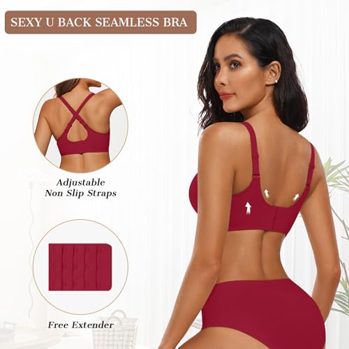 Image of OEAK Womens Wireless Jelly Bras Push Up Bralette Full Coverage No Underwire Bra Comfortable Everyday Seamless Tshirt Bras