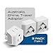 Ceptics Australia Power Plug Adapter, 2 in 1 Type I Plug Adapter, US to Australia , China, New Zealand Power Adapter with Dual USA Inputs, CE, RoHS - 3 Pack