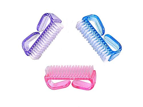 3pcs Handle Grip Nail Brush, Fingernail Scrubbing Cleaning Brushes，Pedicure Brushes for Toes