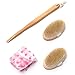 Kozyard CathyCare Premium Dry Brushing Body Brush Set- Natural Boar Bristle Body Brush, Exfoliating Face Brush & One Free Bath Hat