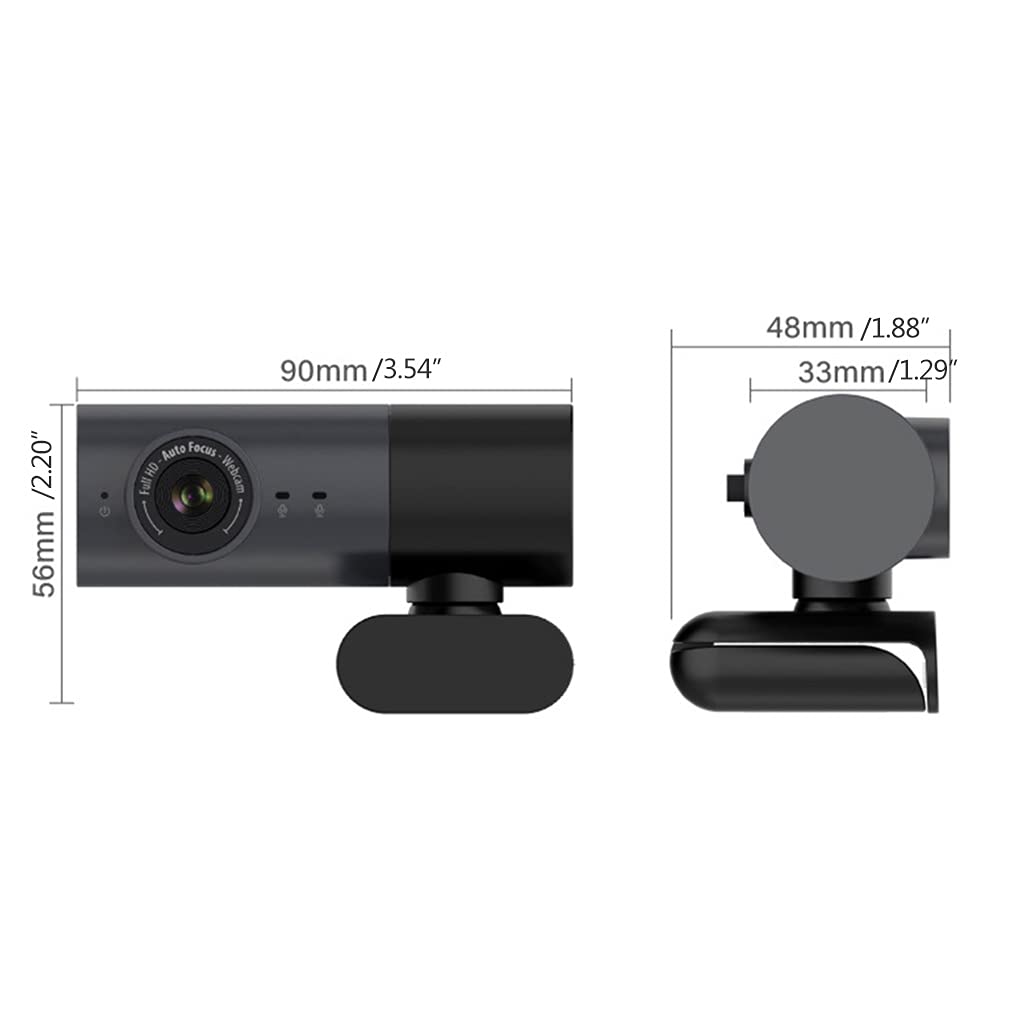 Cámara web USB 1080p con enfoque automático de red, micrófonos duales, alta definición, transmisión en vivo, cámara de computadora, altavoz integrado