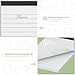 6 Pack Legal Pads 8.5 x 11 College Ruled Notepads, White Note Pads 8.5'' x 11'' Writing Pads Narrow Ruled Lined Paper Pads, 30 Sheets Per Note Pad, Legal Notepads for Work Study Daily Note Taking List