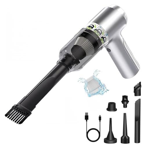 Gaogodot Aspirador Portátil sin Cable 3 en 1 para Coche, Mini aspiradora, Ventilador, Aspirador Recargable por USB para la Limpieza del Coche y el hogar