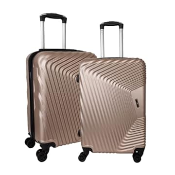 Kit 2 Malas de Viagem Para Bordo Fibra Rígida ABS Rodas Dupla 360°