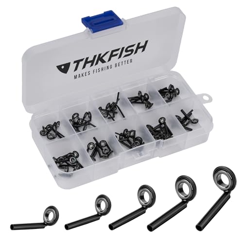 Kit de reparación de caña de pescar THKFISH kit de reemplazo de puntas de poste con caja