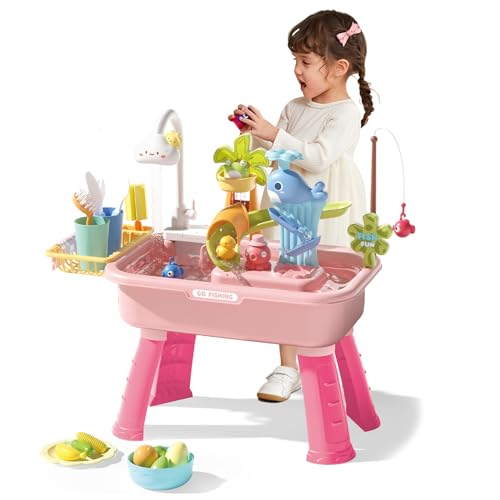 Table à eau enfants pour éviter les éclaboussures avec évier électrique amovible