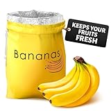 Banana Storage Bag – Banana Bags to Keep Bananas Fresh Longer, 13.7 x 11 inch Nylon Banana Keeper with Aluminum Lining, Reusable Banana Saver – Banana Bags to Prevent Ripening, Great for Home & Travel