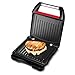 George Foreman Grill Compact Steel - Parrilla Eléctrica, Bandeja de Goteo Perfect-Fit, 3 Raciones, Revestimiento Antiadherente, Fácil Limpieza, Indicador Luminoso, 1200 W, Rojo - 25030-56
