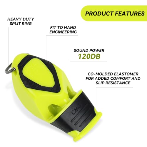 Image of Proberos Whistle for Sports Coach, Sports Whistles with Lanyard, High Pitch Whistle, Whistle for Coach, Football Coach, Boxing Referee, Gym Teacher, for Sports Competition(Green)