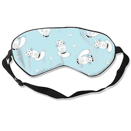 Preisvergleich Produktbild Schlafmaske, verstellbare Träger, super weich, für Damen und Herren, Weiß