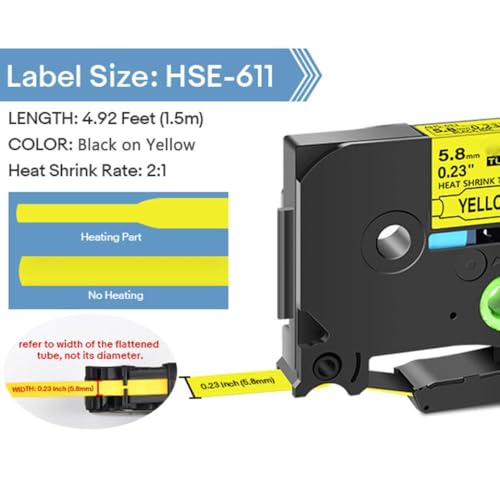 Gaine thermorétractable Hse-611 pour identifier les câbles effacés - 2