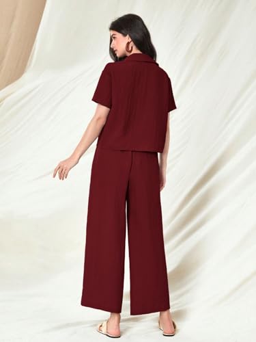 Image of TOPLOT Women's Jumpsuit Co-ord Set | Soft Breathable Feel | Comfortable Fit with Easy Movement | Stylish One-Piece Outfit Design | Perfect for Casual & Travel (5225)