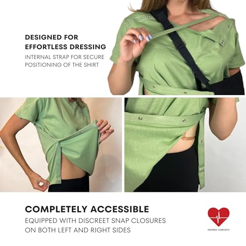 Inspired Comforts Post Shoulder Surgery Shirt for Women- Full Tearaway Adaptive Clothing2