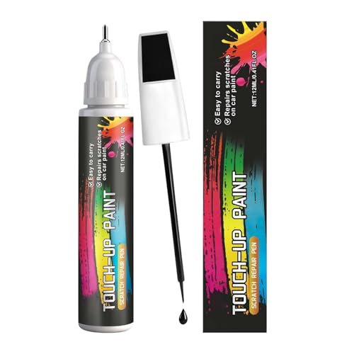 Yplkm Rotulador De Pintura Para Coche, Reparación De Rayaduras Con Adhesión Duradera, Rotulador de Pintura Negra de Vehículos, Para Dueños De Autos, Vendedores, Profesionales De Detallado Y