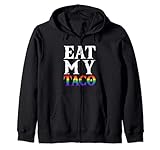 eat my tacos divertente lgbtq gay pride month cinco de mayo felpa con cappuccio