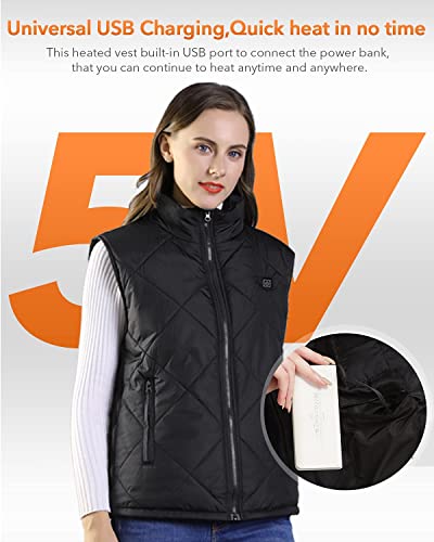 Fernida Heated Vest For Men Winter Warm Outdoor Hiking Usb Charging Electric Heating Vest 8 Heated Zones (Battery Not Included),Xx-Large thumb #1