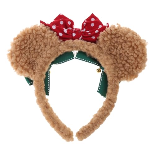 フラシ天 くま 耳 ヘッドバンド 女性用 ガールズ 蝶結び ヘッドウェア コスチューム アクセサリー ハロウィン クリスマス