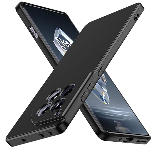 ivoler Negro Mate Funda para Oneplus 12R con Protección de Cámara, Carcasa Protectora Antigolpes, Ultrafina Suave TPU Silicona Caso Delgada Anti-Choques Case