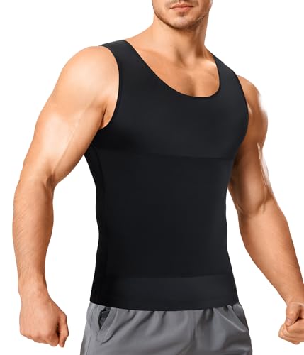 TAILONG Compression Shirt Men Shapewear - Slimming Undershirt Body Shaper Tank Top Workout Shirts