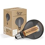 ノスタルジア エジソンバルブLED電球 GLOBE グレー クリアガラス 調光器対応 ボール電球形 電球色 2200K 10W形相当 G95(外径95mm) 100lm E26 DD-E26GGYNG