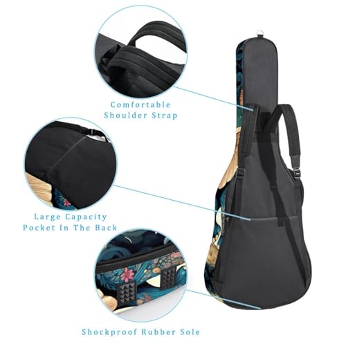 Sac de guitare pour modèles de 101 à 106 cm imperméable et multicolore