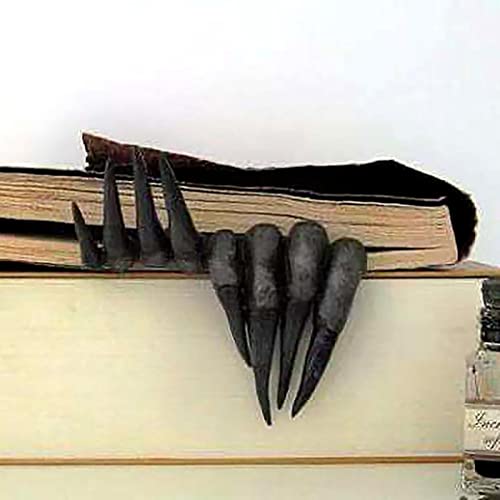 Halloween-Lesezeichen, Teufelshand-Lesezeichen, 3D-Thriller-Dämonenpfoten-Lesezeichen, Harz-Lesezeichen, Halloween-Neuheit, Bücherregal-Ornamente, Geschenk für Kinder und Erwachsene