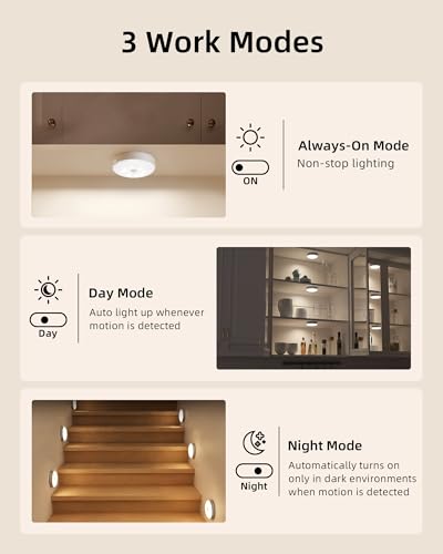 ezvalo 6-pack under cabinet lighting rechargeable motion sensor puck lights with remote 3 color temps amp12 rgb colors magnetic stick on light dimmable under counter lights for kitchen shelf stair