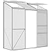 Produktbild Outsunny Gewächshaus, Treibhaus mit Schiebetür, Aufklappbare Dachfenster, Tomatenhaus, Pflanzenhaus für Garten, aus Polycarbonat und Alu, Silber, 192 x 68 x 196 cm