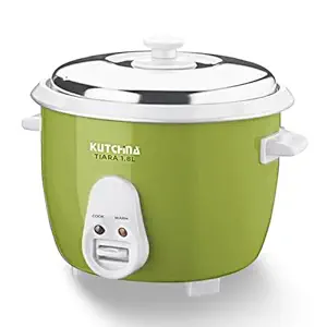 Kutchina Tiara Electric Rice Cooker 1.8 Litre, 700W | Non-Stick Aluminium Cooking Pans | Keep Warm Function | Cool Touch Handles | Detachable Power Cord | 2 Years Warranty