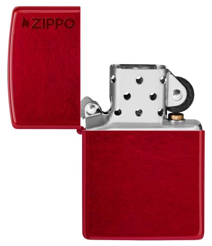 Image of Zippo Classic Candy Apple Zippo Logo Windproof Pocket Lighter, Without Fuel and Gas