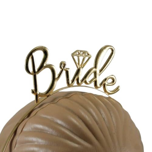 Partivitrini Bride Tek Taş Gold Renk Metal Bekarlığa Veda Partisi Taç