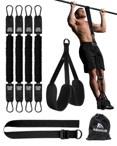 Abahub Juego de Bandas Dominadas, Banda Asistencia para Dominadas 75-300 lbs, Banda para Pull-up Dominadas, Entrenamiento en Casa y Gimnasio, Entrenamiento de Fuerza, con Bolsa Transporte