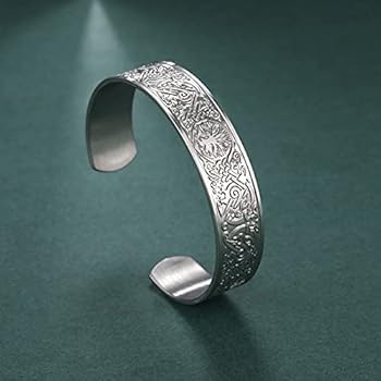 VASSAGO Roestvrij Staal Levensboom Manchet Bangle Viking Keltische knoop Phoenix Patroon Gezondheidszorg Armbanden Metalen Polsband voor Mannen