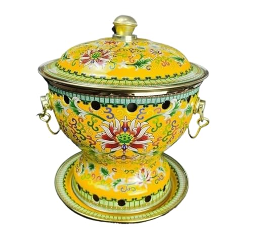 Olla para Hot Pot de Esmalte y Cobre 19x21 cm Amarilla miniatura 1