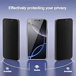 Ailun 3 Pack Privacy Screen Protector for iPhone 16 Pro Max [6.9 inch]+ 3 Pack Camera Lens Protector,Dynamic Island Compatible,Anti Spy Tempered Glass[9H Hardness]-HD [6 Pack] - Image 2