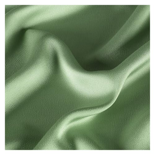 Tissu satin vert clair au mètre en satin à bulles fluide pour couture et jupes d'été